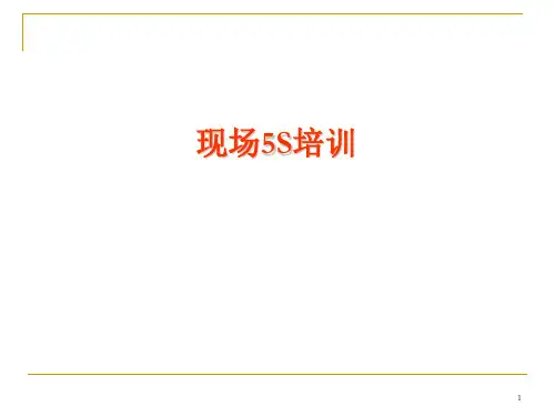 生产型企业现场5S管理ppt课件