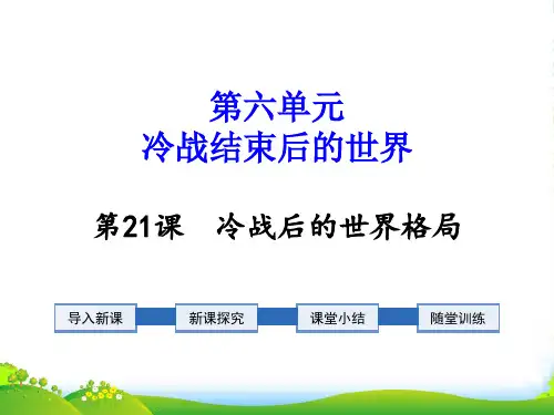 部编版初中历史第21课冷战后的世界格局-课件
