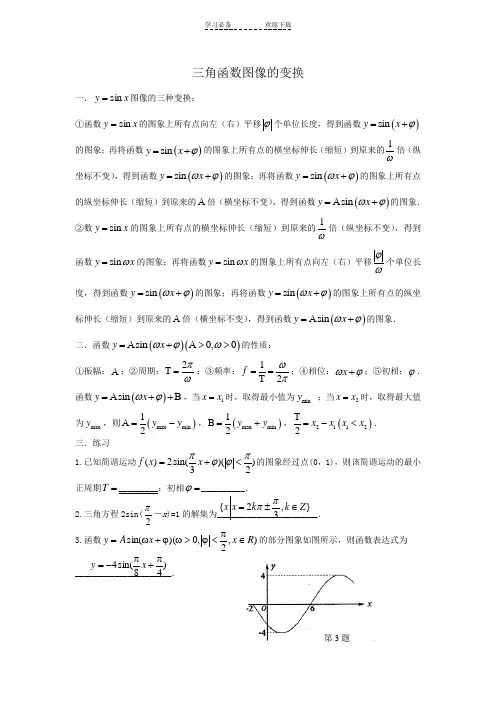 三角函数图像的变换