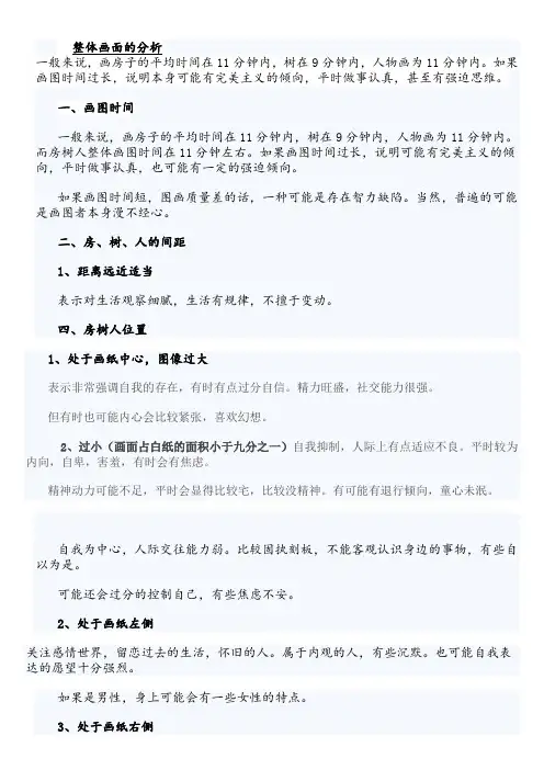 房树人分析