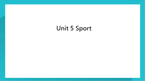 沪教小学英语版四年级下册Unit5Sport课件