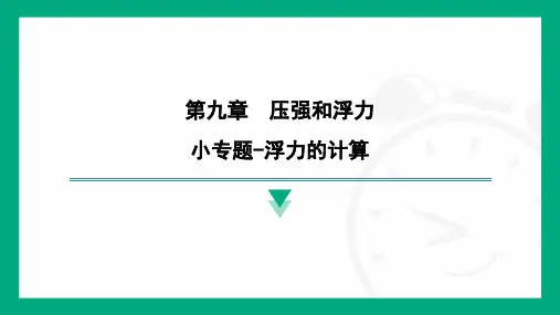 小专题-浮力的计算+压强和浮力问题的综合分析与计算 课件 苏科版(2025)物理八年级下册