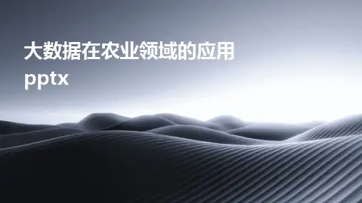 2024大数据在农业领域的应用pptx