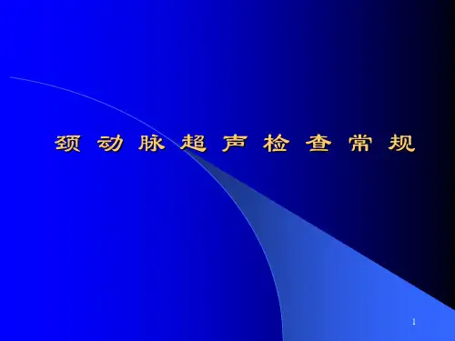 颈动脉超声检查常规ppt课件