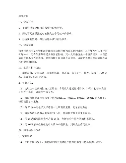 实验报告题目列如