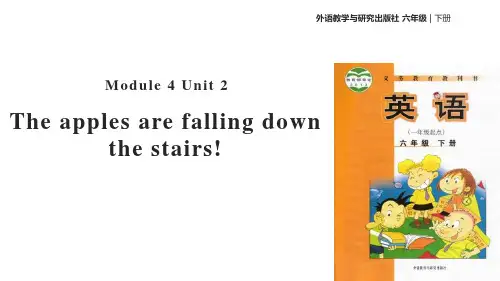 外研版六年级英语下册The apples are falling down the stairs课件