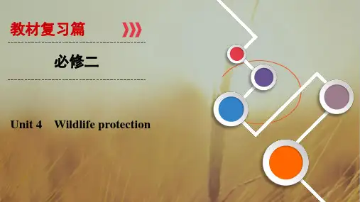 2019大一轮高考总复习英语课件：必修2 Unit 4 Wildlife protection 精品
