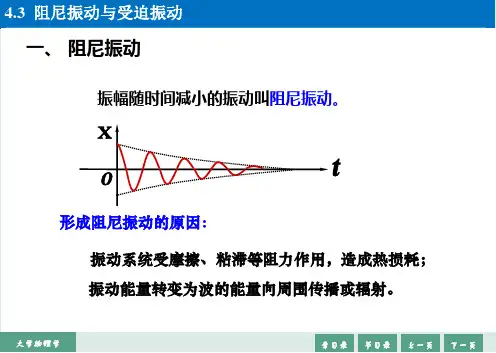 大学物理学课件-阻尼振动与受迫振动