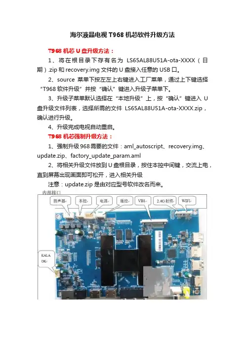 海尔液晶电视T968机芯软件升级方法