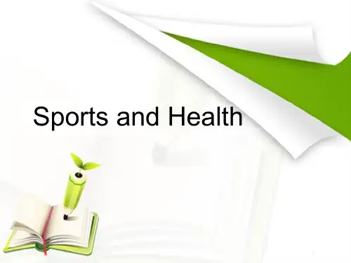 sports and health 运动与健康英文 PPT