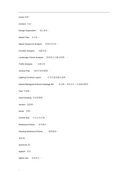 环境艺术设计常用的术语中英文对照_(2)