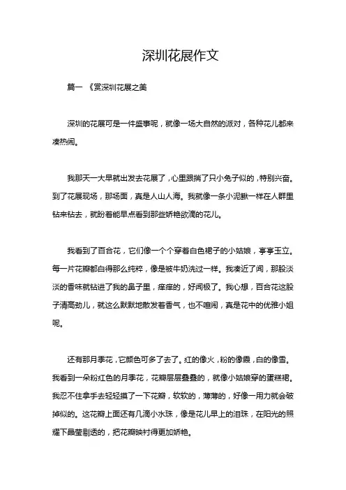 深圳花展作文