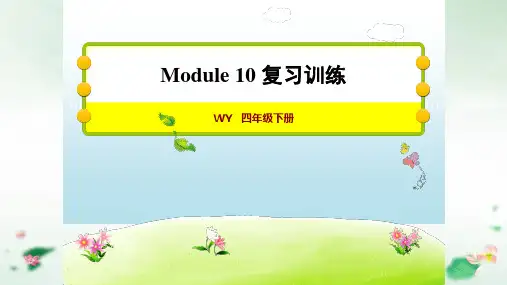 四年级下册英语习题 module10 复习训练 外研版