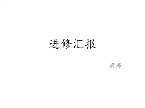 进修汇报PPT模板