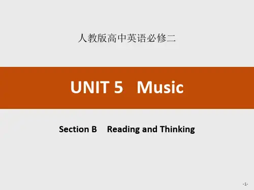 人教版高中英语必修二UNIT 5 Section B Reading and Thinking
