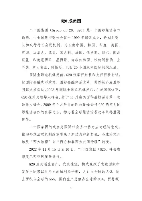 G20成员国