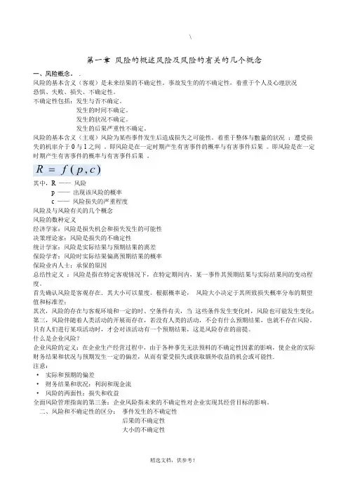 风险管理概论