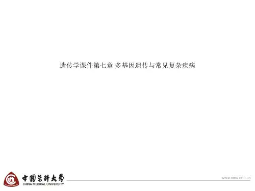 遗传学课件第七章 多基因遗传与常见复杂疾病