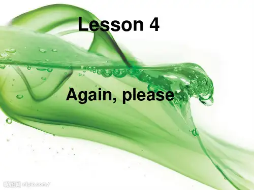 鲁科版英语课件5下Unit1 Lesson4_again_please