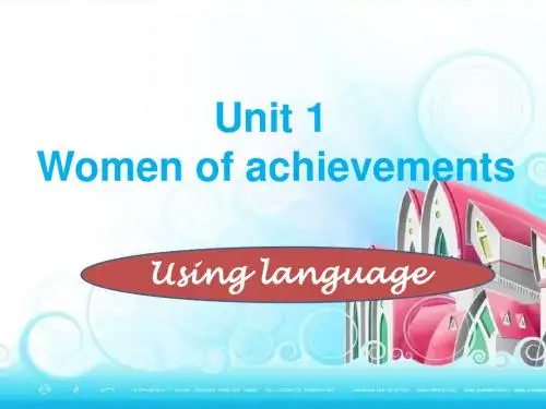 英语Unit1Usinglanguage课件(新人教版必修4)