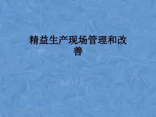 精益生产现场管理和改善