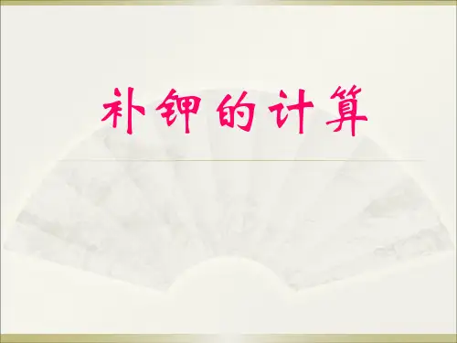 补钾的计算