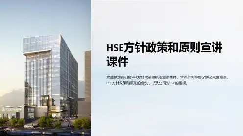 HSE方针政策和原则宣讲课件