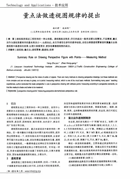 量点法做透视图规律的提出
