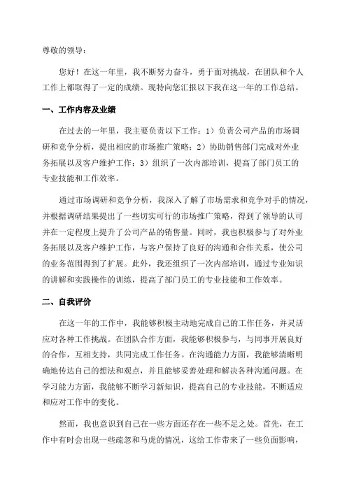 个人年终工作总结汇报范例