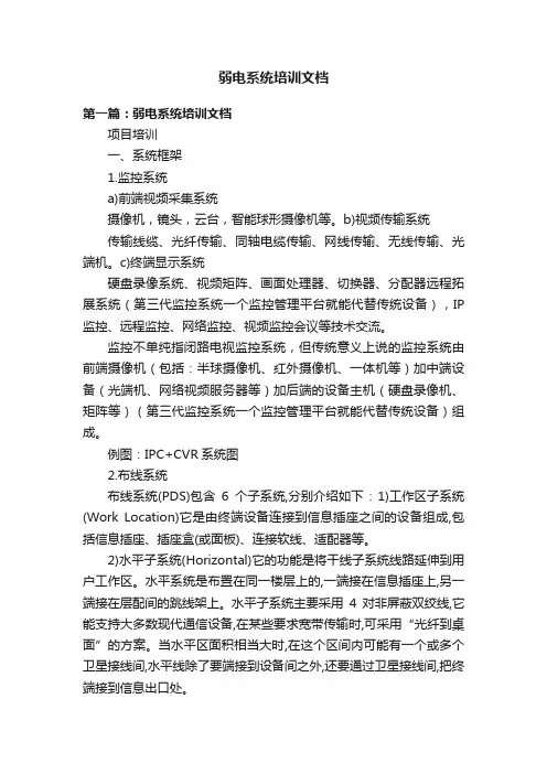 弱电系统培训文档