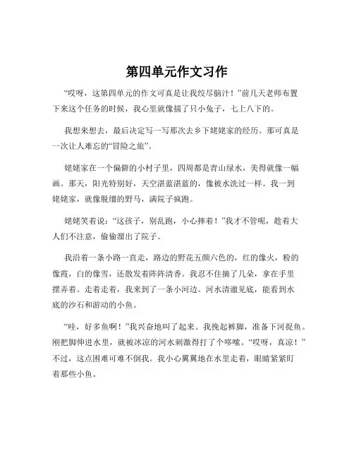 第四单元作文习作
