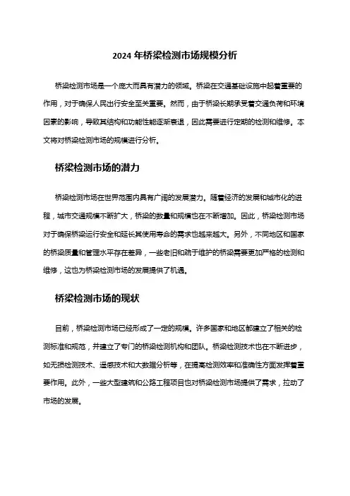 2024年桥梁检测市场规模分析
