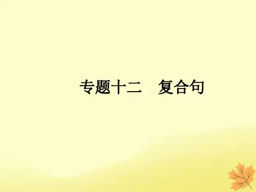 安徽省2019年中考英语(课标通用)总复习专题12复合句课件