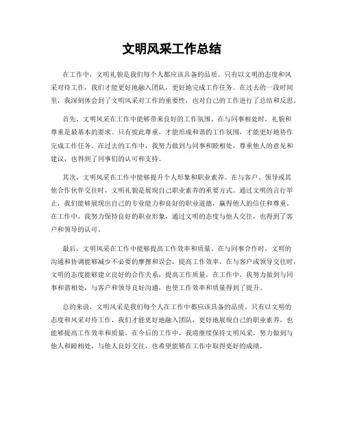 文明风采工作总结