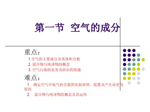 科粤版化学九年级上册 2.1 空气的成分 课件 (共17张PPT)
