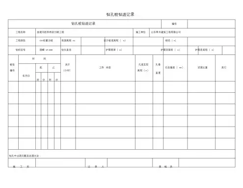 桩基施工记录表