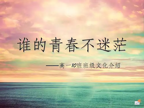 优秀班级文化PPT范例