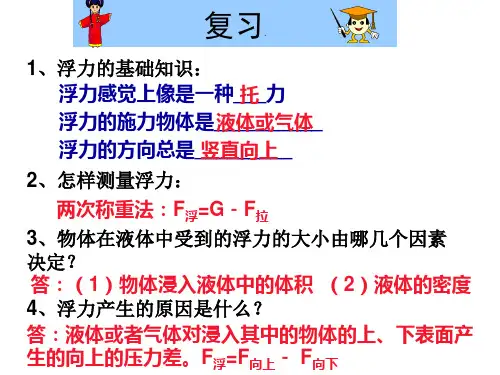 物理八年级下册第十章第二节《阿基米德原理》课件
