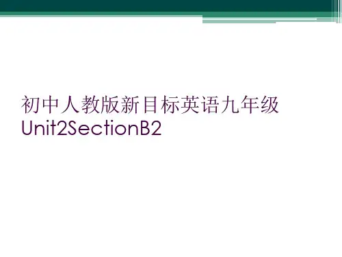 初中人教版新目标英语九年级Unit2SectionB2