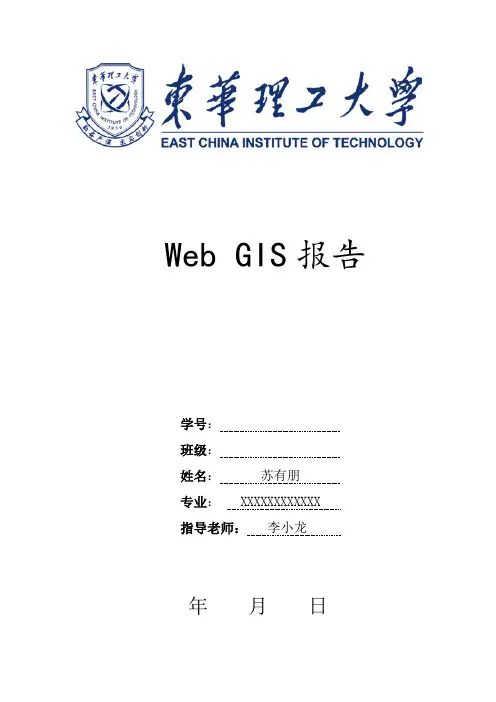 WebGIS实训报告