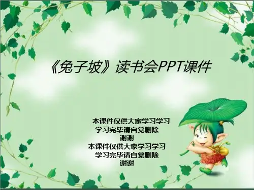 《兔子坡》读书会PPT课件