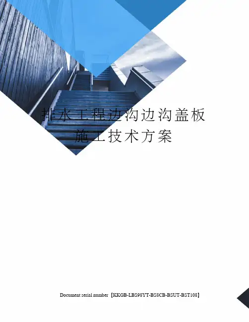 排水工程边沟边沟盖板施工技术方案精选版