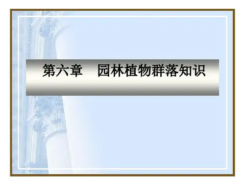 园林植物群落的结构