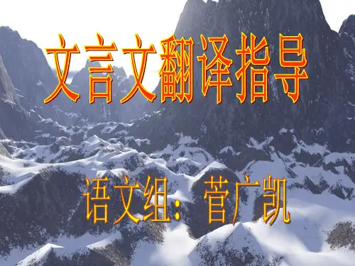 高考复习文言文(文言翻译)优质课PPT4