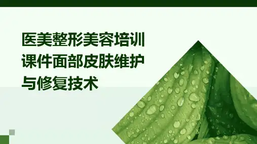 医美整形美容培训课件面部皮肤维护与修复技术