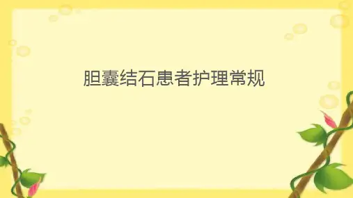 胆囊结石患者护理常规课件