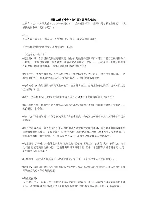 外国人看《舌尖上的中国》是什么反应？