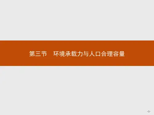 2020-2021学年地理中图必修2课件：1.3 环境承载力与人口合理容量 