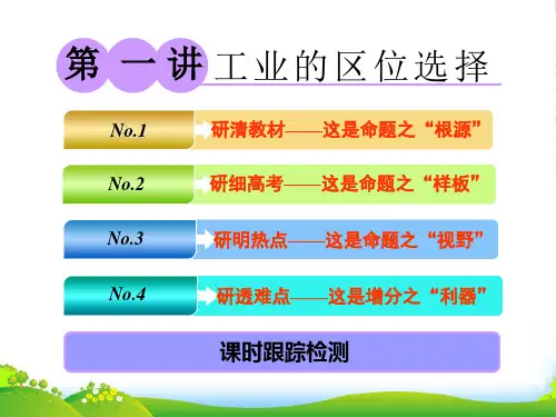 版《三维设计》高考地理一轮复习课件：第二部分 第四章 第一讲 工业的区位选择