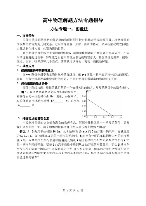 高中物理解题方法专题指导